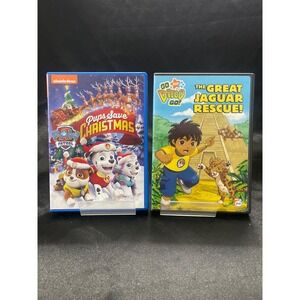 Nickelodeon DVD Lot Paw Patrol Pups Save Christmas Go Diego Go Jaguar‎ Rescue